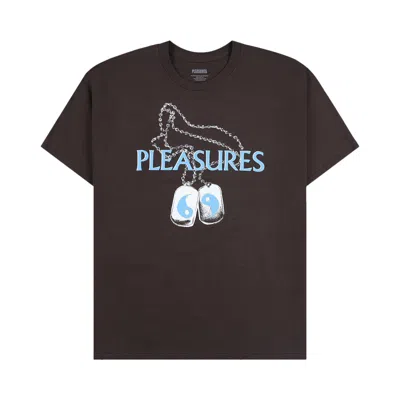 Pre-owned Pleasures Dog Tags T-shirt 'brown' | Men's Size Xl