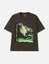 Pleasures Domination Short Sleeve Cotton Graphic T-shirt In Green