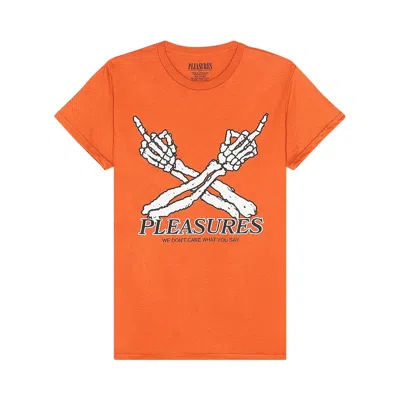Pre-owned Pleasures Don't Care Tee 'orange' | Men's Size M