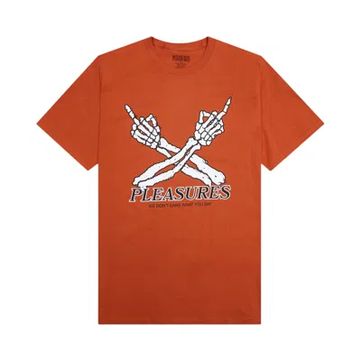 Pre-owned Pleasures Don't Care Tee 'texas Orange' | Men's Size M