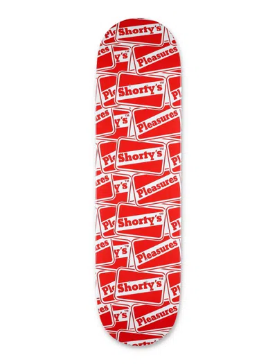 Pleasures Doubles Skateboarding Deck 8.5 In Red