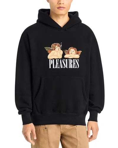 Pleasures Dynamic Cotton Blend Pullover Hoodie In Black