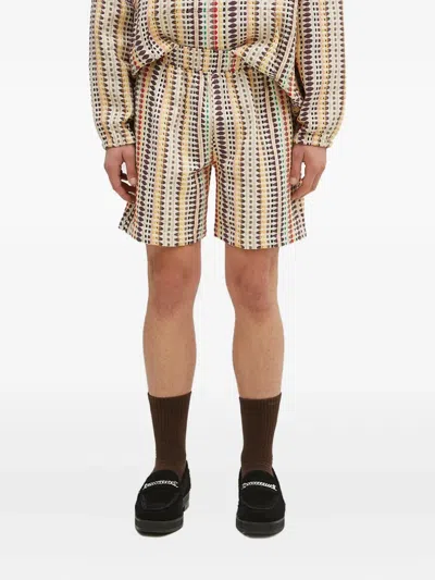 Pleasures Elasticated-waist Bermuda Shorts In Brown