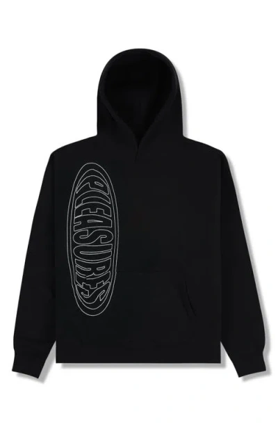 Pleasures Ellipse Logo Graphic Hoodie In Black