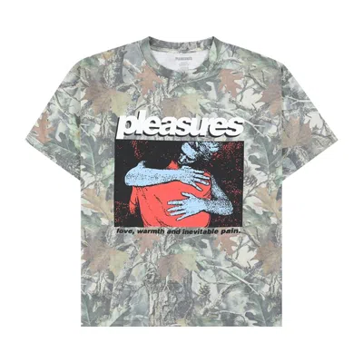 Pre-owned Pleasures Embrace T-shirt 'camo' | Green | Men's Size Xl