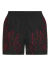 Pleasures Fiery Regular Fit Running Shorts In Black