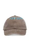 Pleasures Onyx Crown Washed Cotton Twill Baseball Cap In Brown