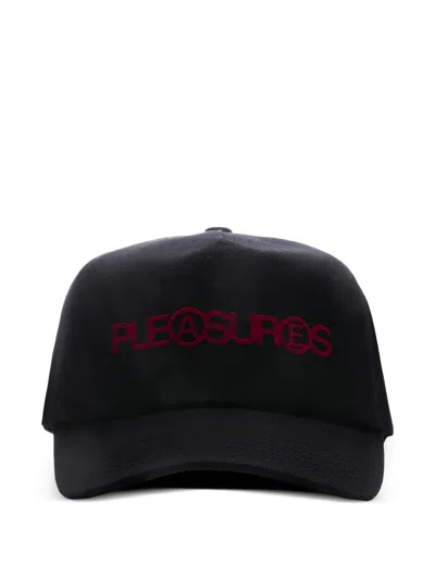 Pleasures Embroidered Snapback Cap In Metallic
