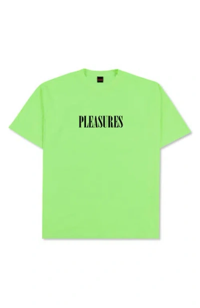 Pleasures Exhibtion Graphic Print Cotton T-shirt In Green