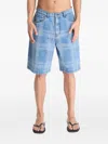 Pleasures Experiment Check-pattern Shorts In Blue