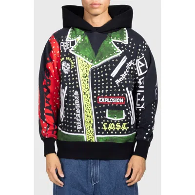 Pleasures Explosion Cotton Blend Hoodie Pullover In Animal Print