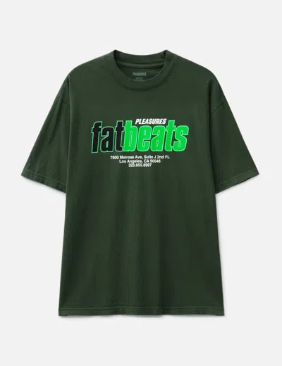 Pleasures Fat Beats Melrose T-shirt In Green