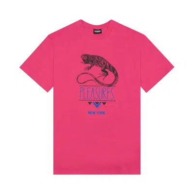 Pre-owned Pleasures Fear Heavyweight T-shirt 'pink'