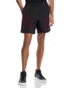 Pleasures Fiery Regular Fit Running Shorts In Black