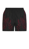Pleasures Fiery Regular Fit Running Shorts In Black