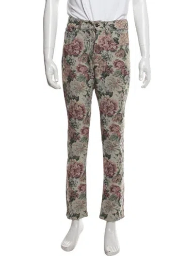 Pre-owned Pleasures Floral Print Pants In Brown/neutrals