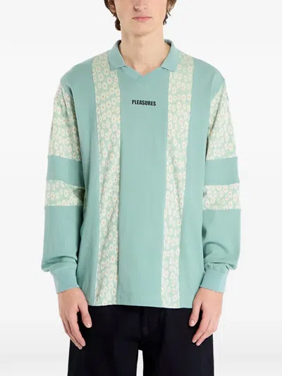 PLEASURES FLORAL V-NECK SWEATSHIRT