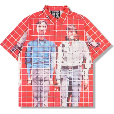 Pleasures Food Graphic Button-up Shirt In Red
