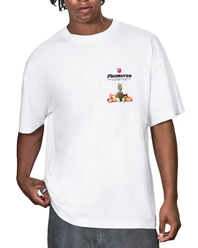 Pleasures Fruit Delivery Logo Graphic T-shirt In White