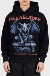 Pleasures Gargoyle Regular Fit Graphic Print Hoodie In Black