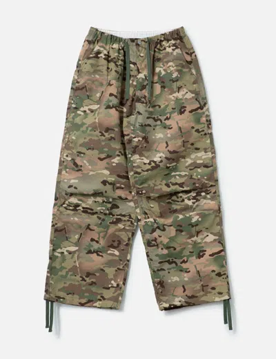 Pleasures Gem Camo Wide Pants In Green