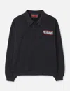 Pleasures Gentle Polo Sweatshirt In Black