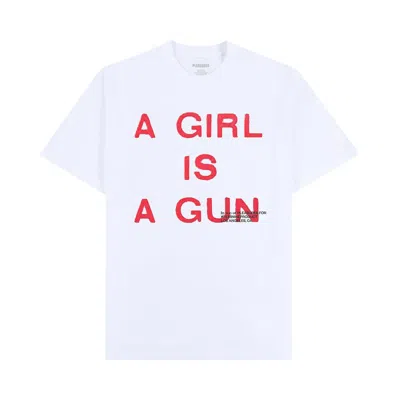 Pre-owned Pleasures Girl Is A Gun T-shirt 'white' | Men's Size L