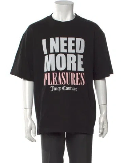 Pre-owned Pleasures Graphic Print Crew Neck T-shirt In Black