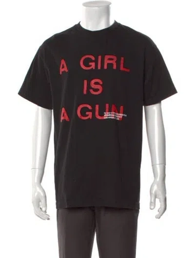 Pre-owned Pleasures Graphic Print Crew Neck T-shirt In Black