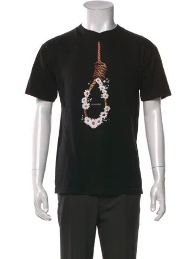 Pre-owned Pleasures Graphic Print Crew Neck T-shirt In Black