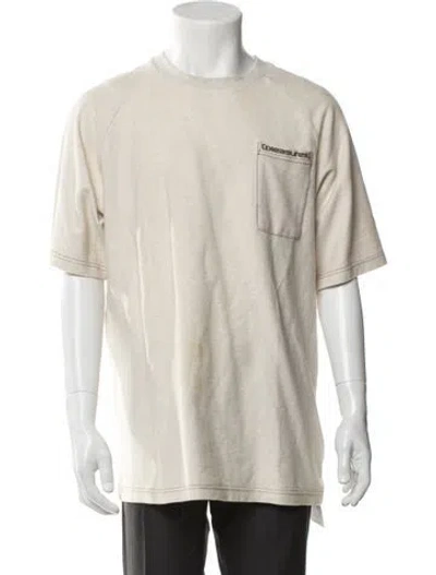 Pre-owned Pleasures Graphic Print Crew Neck T-shirt In Neutral