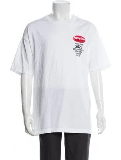 Pre-owned Pleasures Graphic Print Crew Neck T-shirt In White