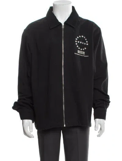 Pre-owned Pleasures Graphic Print Jacket In Black