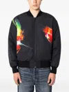 Pleasures Graphic-print Reversible Bomber Jacket In Black
