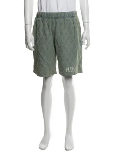 Pre-owned Pleasures Graphic Print Shorts In Green