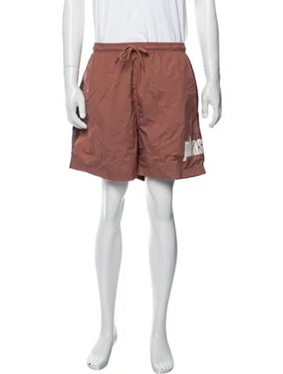 Pre-owned Pleasures Graphic Print Swim Trunks In Neutrals