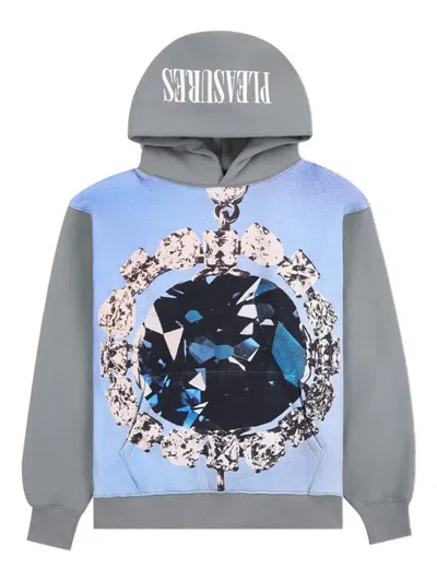 Pleasures Graphic Pullover Hoodie In Gray