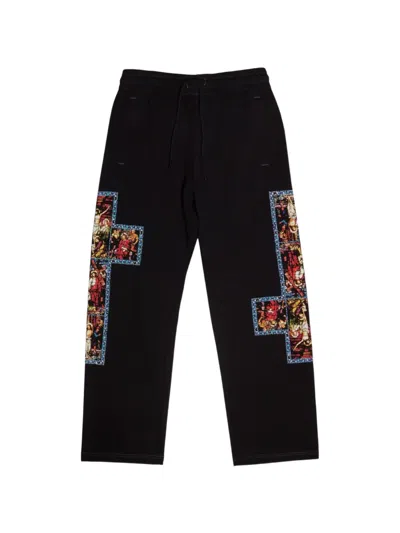 Pleasures Graphic-print Trousers In Black