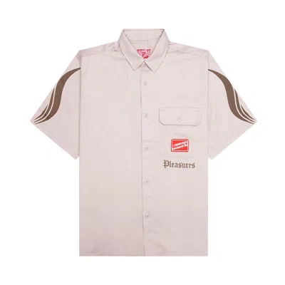 Pre-owned Pleasures Gutierrez Work Shirt 'beige'