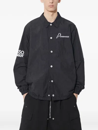 Pleasures Gypsy Buttoned Shirt Jacket In Black