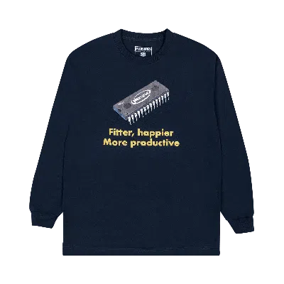 Pre-owned Pleasures Happier Long-sleeve 'harbor Blue'