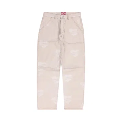 Pre-owned Pleasures Heart Ultra Work Pants 'beige'