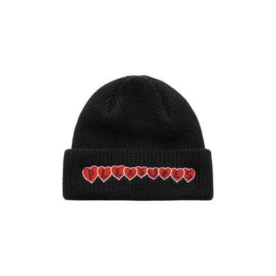 Pre-owned Pleasures Hearts Beanie 'black' | Men's Size Onesize
