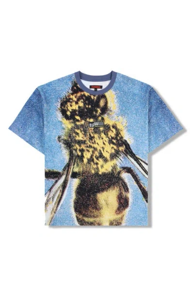 Pleasures Honeybee Print T-shirt In Blue