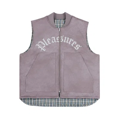 Pre-owned Pleasures Horns Reversible Vest 'mauve' | Purple | Men's Size L