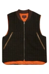 Pleasures Horns Studded Zip Vest In Brown