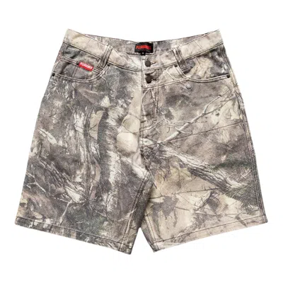 Pre-owned Pleasures Hunt Canvas Jorts 'sand Camo' | Cream | Men's Size Xl In White