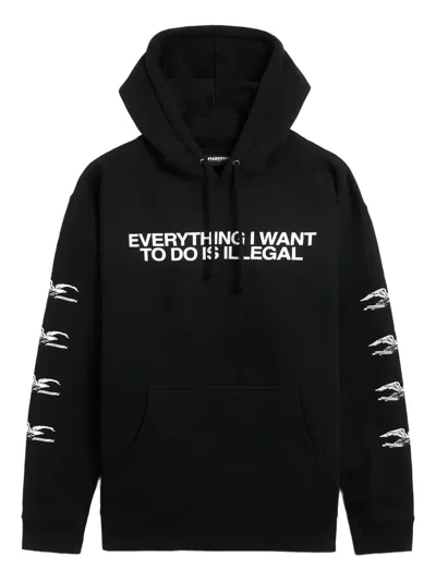 Pleasures Illegal Hoodie In Black