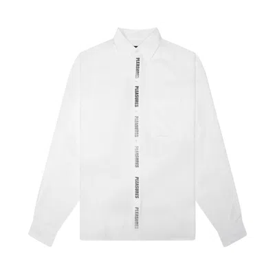 Pre-owned Pleasures Impact Button Up 'white' | Men's Size L