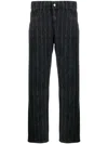 Pleasures Impact Denim Jeans In Black